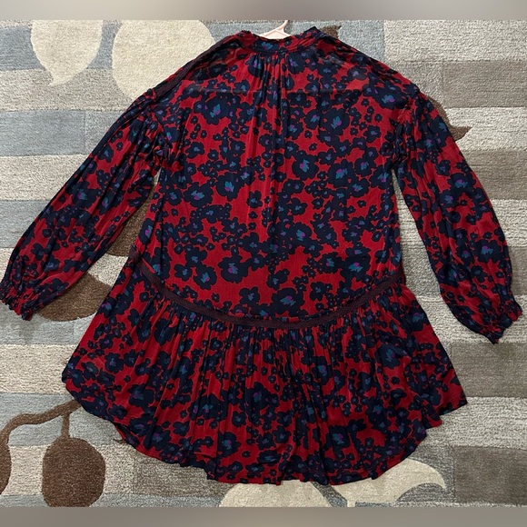 NWT Free People | Love Letter Long Sleeve Snap Front High/Low Tunic Merlot Combo - Picture 15 of 16